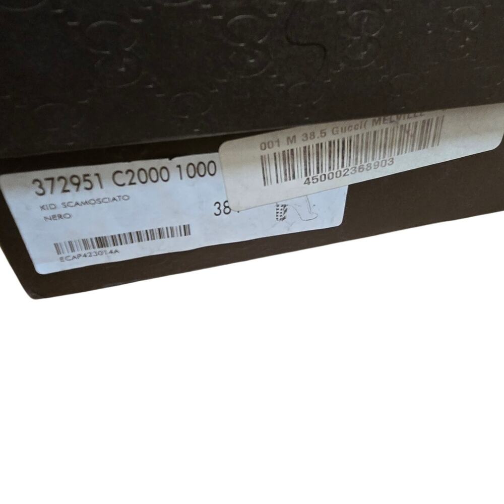 Gucci Melville Black Suede Spike Nero Kid Scamosciato Boots EU 38.5 US 8.5 - Picture 10 of 10